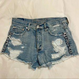 American Eagle Ripped Jean Shorts